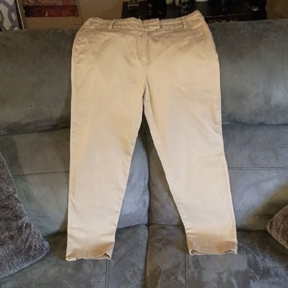 New Directions Women's Tan Ankle Jeans